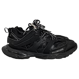 Balenciaga-Balenciaga Track Lace-Up Sneakers in Black Polyurethane-Black