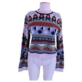 Henrik Vibskov Intarsia Strickpullover Mehrfarbig Wolle M Mehrfarben