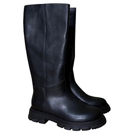 Botas Candice Cooper Chado de cuero negro Negro