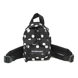 Balenciaga-Balenciaga Mini Backpack Type Spray Dot 656060-Black,White
