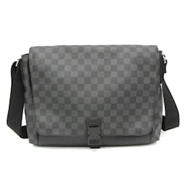 Louis Vuitton-Messager MM Damier Graphite Louis Vuitton N41458-Damier ebène
