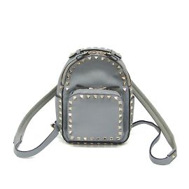 Valentino Garavani Rockstuds Damen Leder Rucksack Hellblau