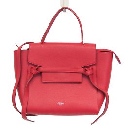 Céline Bolsa de cintura Celine Nano em couro vermelho Vermelho