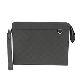 Louis Vuitton-Pochette Stand Damier Infini Louis Vuitton N60450-Noir