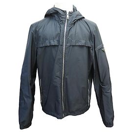 PRADA COAT PARKA IN BLUE NYLON SGA466 52 48 M JACKET COAT Navy blue