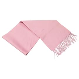 Hermès-HERMES EVELYNE DOUBLE FACE SCARF IN PINK CASHMERE-Pink