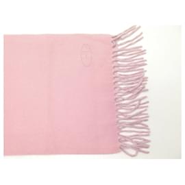 Hermès-HERMES EVELYNE DOUBLE FACE SCARF IN PINK CASHMERE-Pink