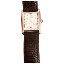 Cartier Tank Gold-plated Mechanical Watch Eggshell Eggshell