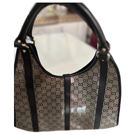 Gucci Joy Medium Monogram Cristallo Borsa a Spalla Pelle Nera Nero