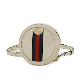Gucci-Gucci O'Dea Shelly Line Shoulder Bag-White