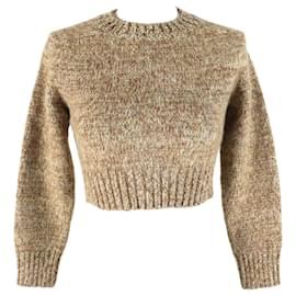 Suéter de lã com patch de couro Anagram LOEWE Marrom