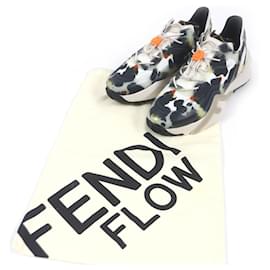 Fendi-Fendi FF Logo Low Cut Sneakers White-White
