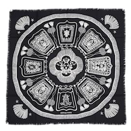 Hermès-Hermes Carre H80 Scarf-Black,White