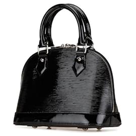 Louis Vuitton-Louis Vuitton Alma BB Patent Leather Handbag-Black