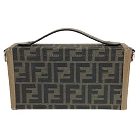 Fendi-Fendi Zucca Soft Trunk Bucket Bag Canvas/Leather-Brown