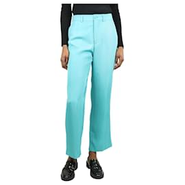Balenciaga-Turquoise straight-leg trousers - size XXS-Blue