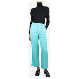 Balenciaga-Turquoise straight-leg trousers - size XXS-Blue