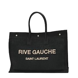 Saint Laurent-Saint Laurent Rive Gauche Tote Bag-Black