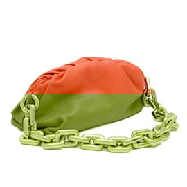 Bottega Veneta-Bottega Veneta The Chain Pouch Leather in Orange-Orange