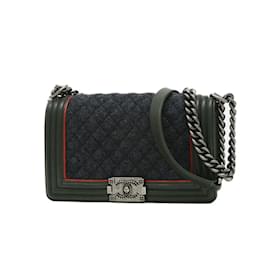Chanel-Chanel Boy Chain Shoulder Bag-Brown,Green