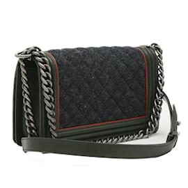 Chanel-Chanel Boy Chain Shoulder Bag-Brown,Green