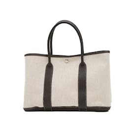 Hermès-Sac à main Hermes Garden PM 36-Marron