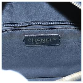 Chanel-CHANEL Sac à main Matelassé en Cuir Caviar Noir CC Auth PP100A-Noir