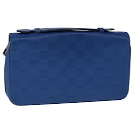 Louis Vuitton-LOUIS VUITTON Damier Infini Organizer Atholl Bag Blue Neptune N41396 Auth 106584-Blue,Other