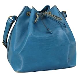 Louis Vuitton-LOUIS VUITTON Epi Petit Noe Shoulder Bag Blue M44105 LV Auth 106373-Blue