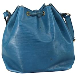Louis Vuitton-LOUIS VUITTON Epi Petit Noe Shoulder Bag Blue M44105 LV Auth 106373-Blue