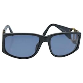 Chanel-CHANEL Sunglasses plastic Black CC Auth 104686-Black