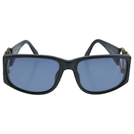 Chanel-CHANEL Sunglasses plastic Black CC Auth 104686-Black