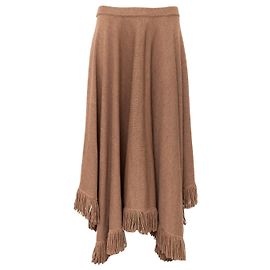 Jupe à franges asymétrique Giorgio Armani Marron