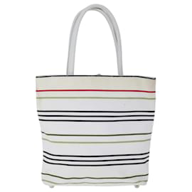 Autre Marque-Burberrys Hand Bag Canvas White Auth ti2525-White