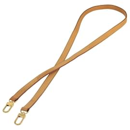 Louis Vuitton-LOUIS VUITTON Shoulder Strap Leather 43.7"" Beige LV Auth 101987-Beige