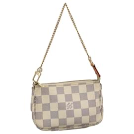 Louis Vuitton-LOUIS VUITTON Damier Azur Mini Pochette Accessoires Pouch N63005 LV Auth 103965-Other