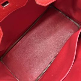 Hermès Borsa Hermes Birkin 35 Taurillon Clemence Rossa Rosso