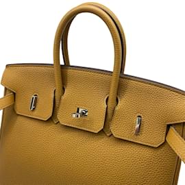 Hermès-Hermes Birkin 25 Verso Togo Handbag-Golden,Caramel