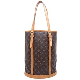 Louis Vuitton-Louis Vuitton Monogram Bucket GM Shoulder Bag-Brown,Monogram