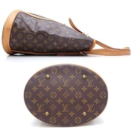 Louis Vuitton-Louis Vuitton Monogram Bucket GM Shoulder Bag-Brown,Monogram