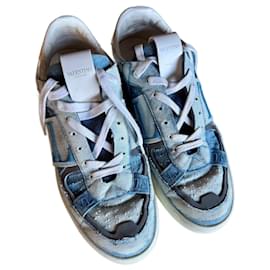 Valentino Garavani-Denim Sports Shoes-Navy blue,Light blue