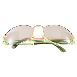 Fendi-Fendi Vintage Gold Logo Tortoise 90s Sunglasses SL7030-Golden