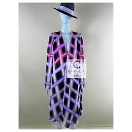Chanel-5K$ Runway CC Logo Silk Dress 36 FR-Pink
