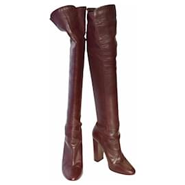 Aquazzura-boots-Dark red
