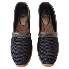 Espadrilles en cuir Brunello Cucinelli avec détails monili en marron Marron