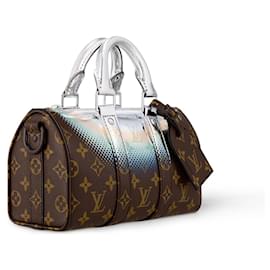 Louis Vuitton-LV Keepall Bandoulière 25 bag-Silvery