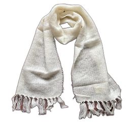 Autre Marque Cachecol John Hannly de mohair e lã creme Cru