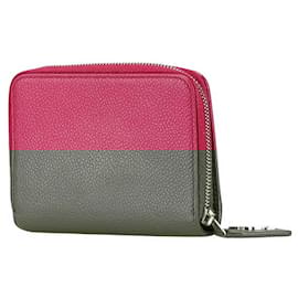 Yves Saint Laurent-Saint Laurent YSL Logo Leather Wallet-Pink