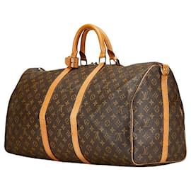Louis Vuitton-Louis Vuitton Monogram Keepall Bandouliere 55 Bag-Brown