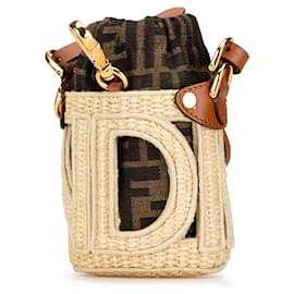 Fendi-Fendi Zucca Nano Step Out Mini Shoulder Bag-Beige
